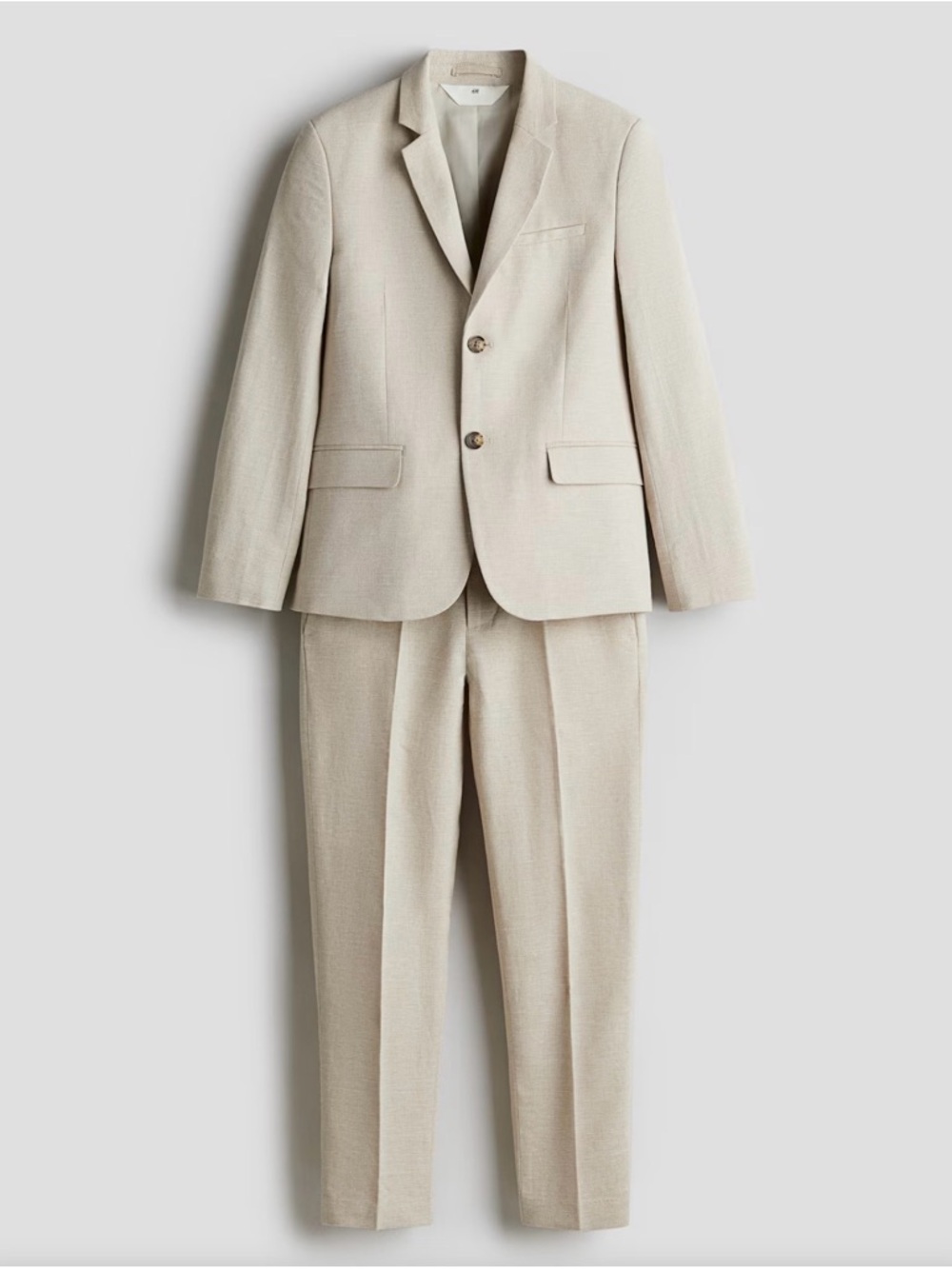H&M Light Beige Boy’s Two-Piece Suit Blazer & Trousers / NWT